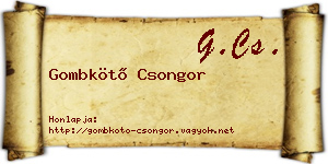 Gombkötő Csongor névjegykártya