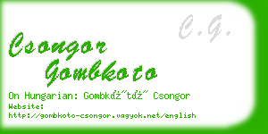 csongor gombkoto business card